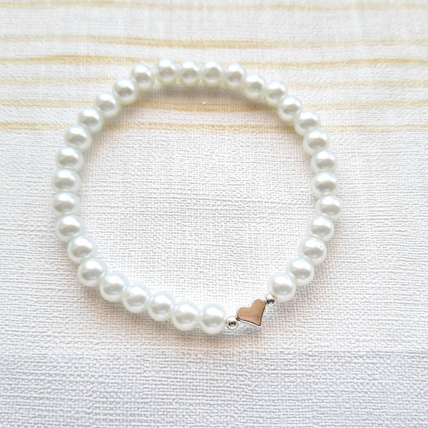 Heart bracelet, bride jewelry, valentines day gift, bridal jewellery, flowergirl bracelet, bridesmaid gift
