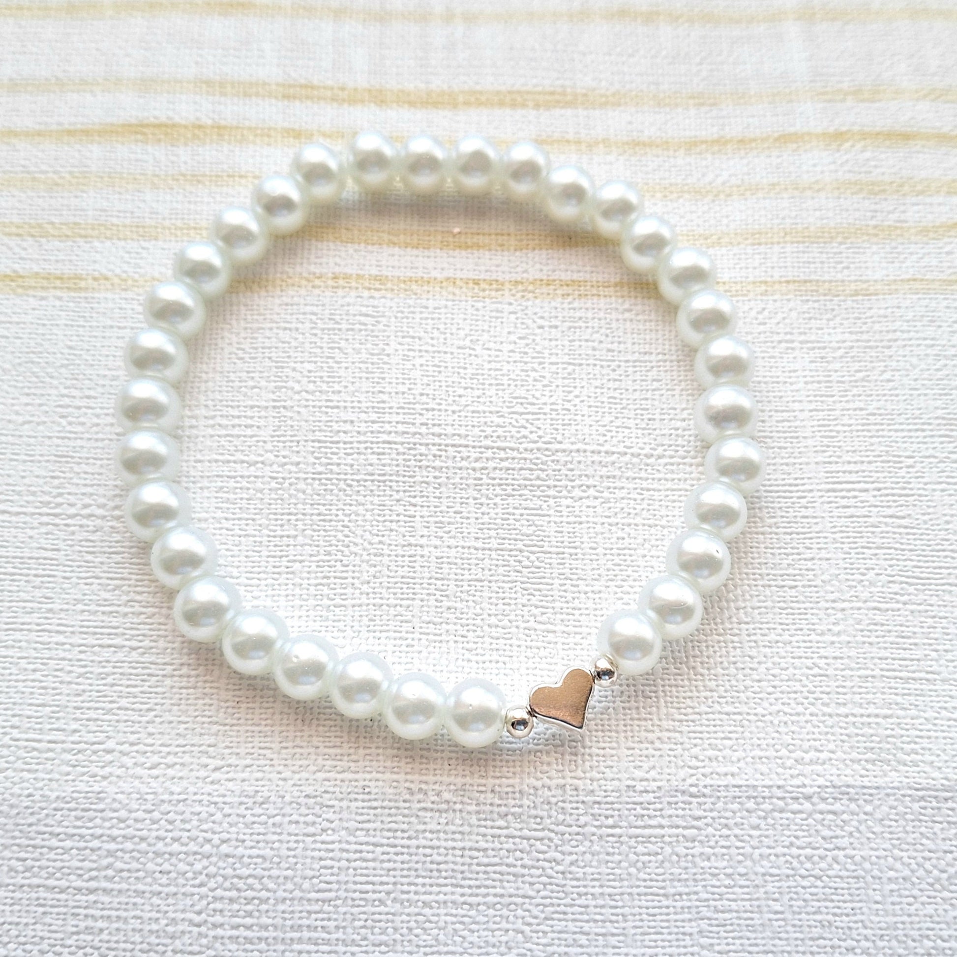 Heart bracelet, bride jewelry, valentines day gift, bridal jewellery, flowergirl bracelet, bridesmaid gift