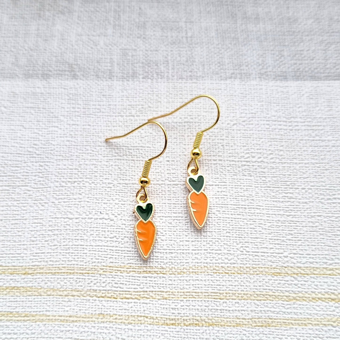 Carrot earrings, easter bunny jewellery, gardening jewelry, gift for vegetarian, vegatable present, spring earrings, cute gift for girls