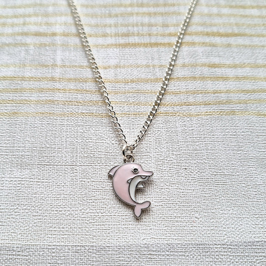 Dolphin necklace, nautical necklace, animal lover, sealife present forngirls, ocean jewelry