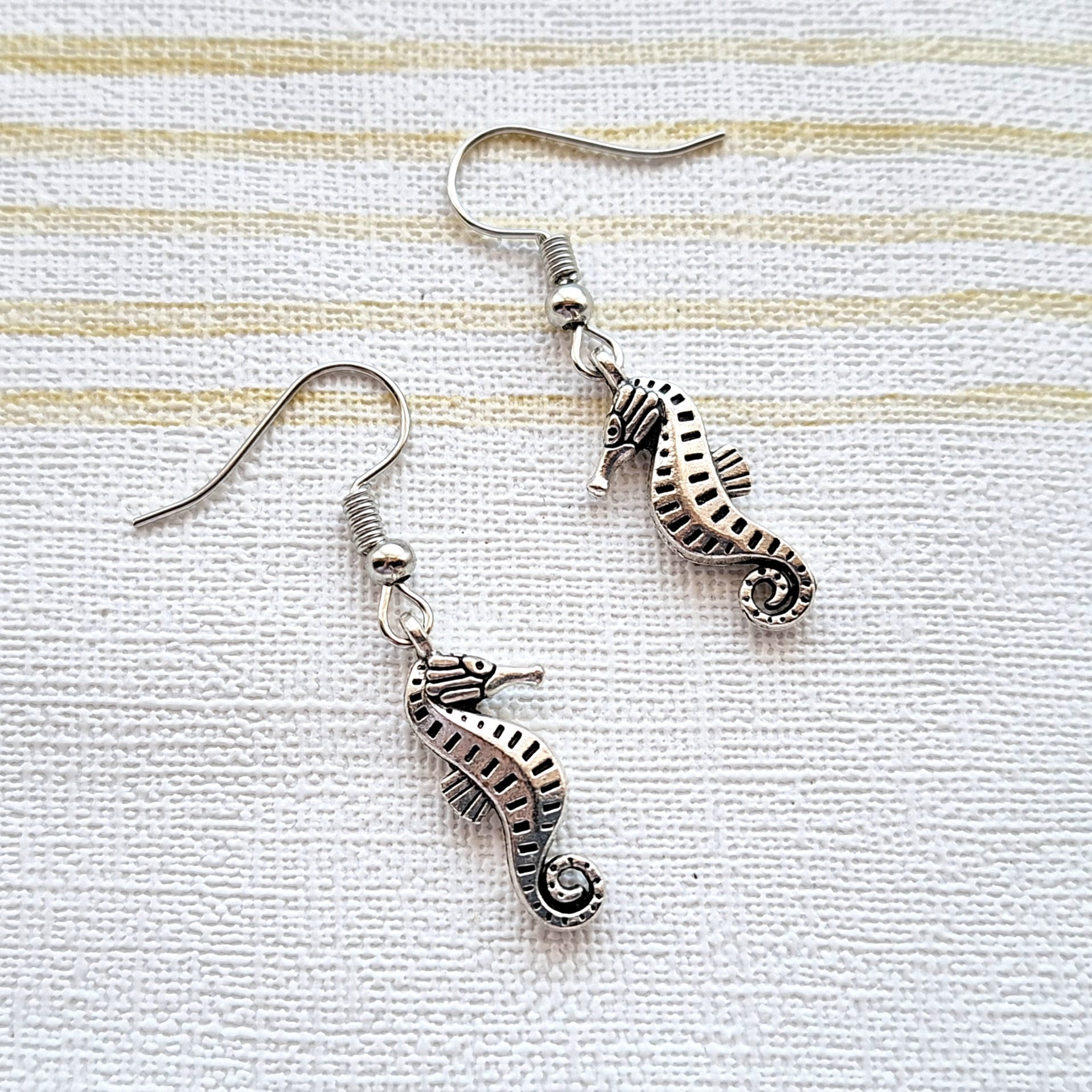 Seahorse earrings, nautical jewellery, sea animal lover, sealife gift for girls, summer jewelry