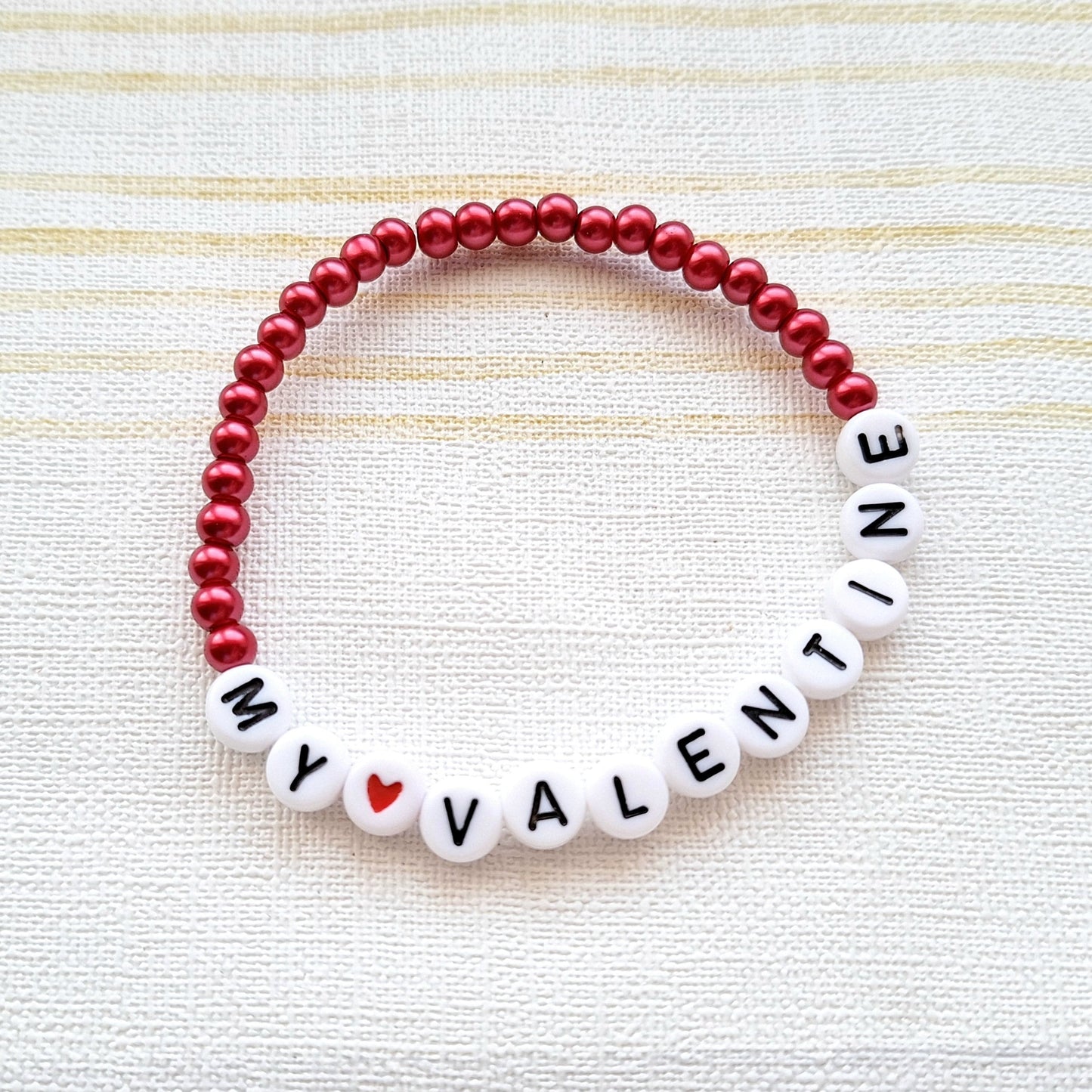 My valentine bracelet, valentines day gift, present for wife, jewellery for her, husband love you gift, couples jewelry