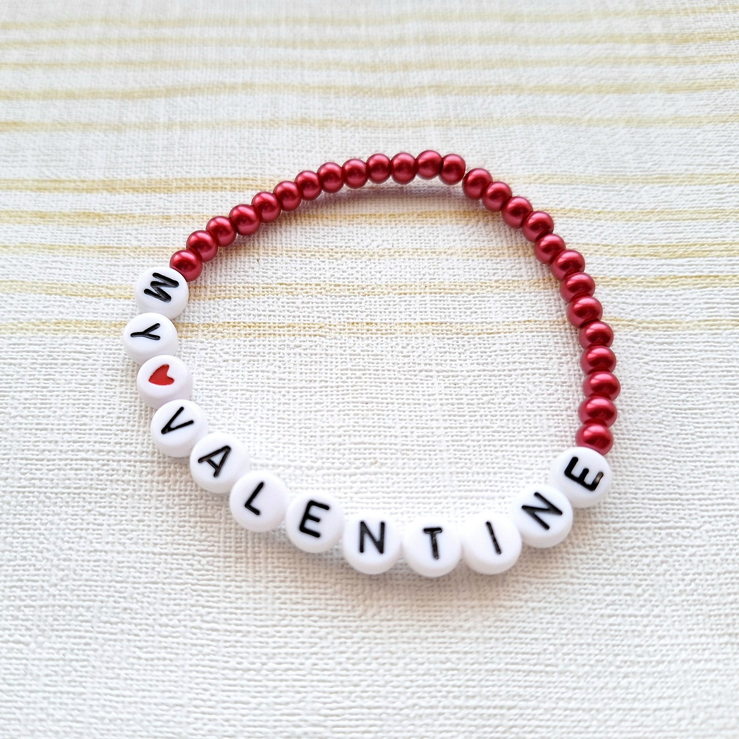 My valentine bracelet, valentines day gift, present for wife, jewellery for her, husband love you gift, couples jewelry
