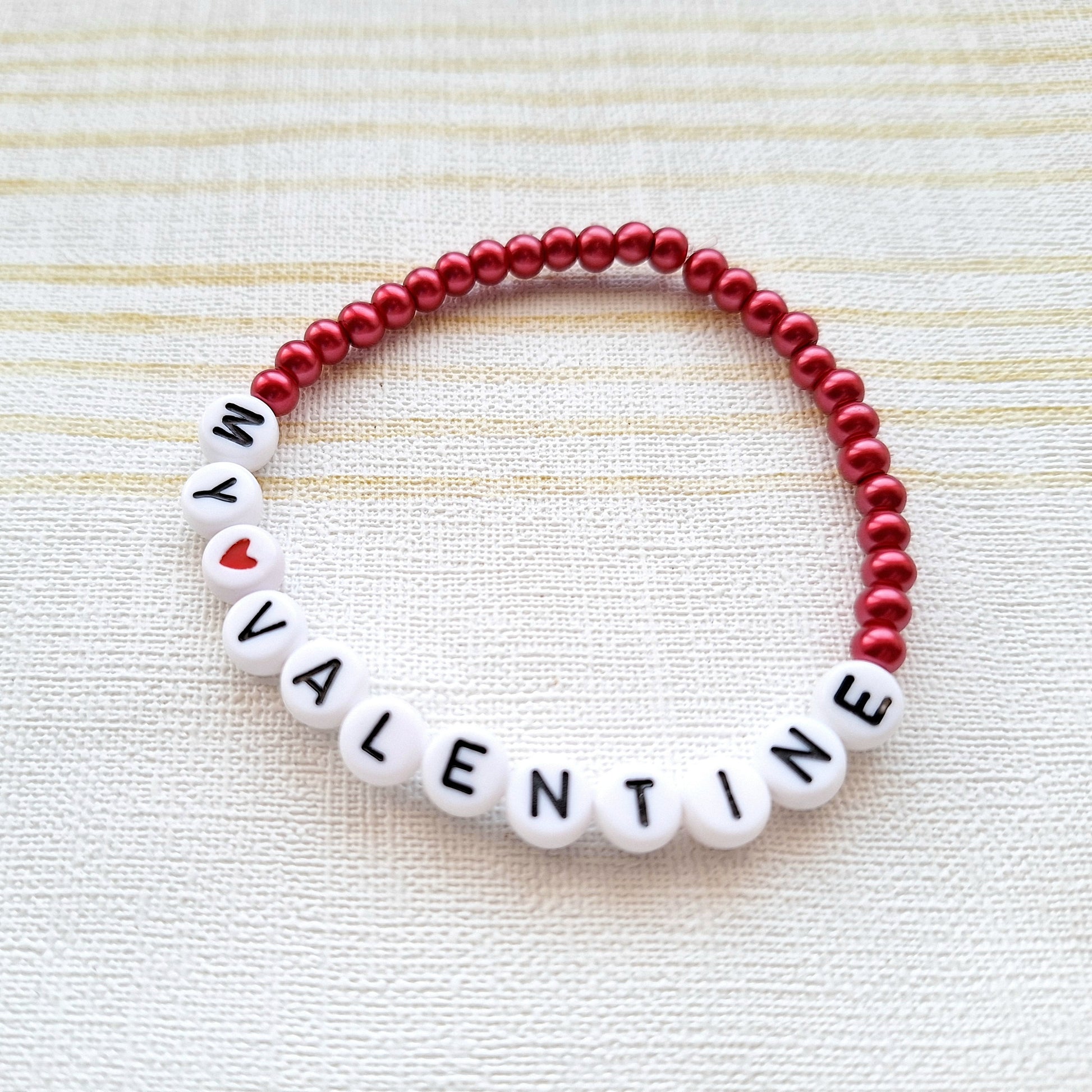 My valentine bracelet, valentines day gift, present for wife, jewellery for her, husband love you gift, couples jewelry